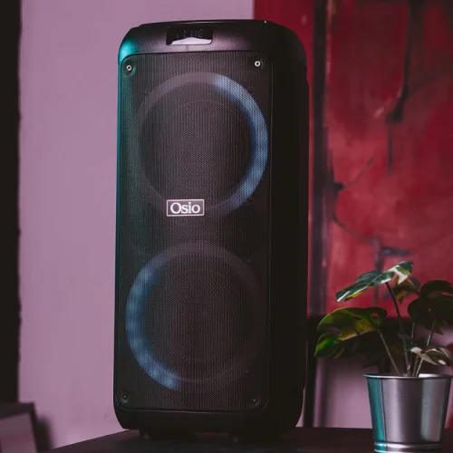 Osio OBT-8035 Φορητό ηχείο Bluetooth με USB, LED, AUX, TF, RC, FM,TWS, ασ. μικρόφωνο και τηλεχειριστήριο – 80 W