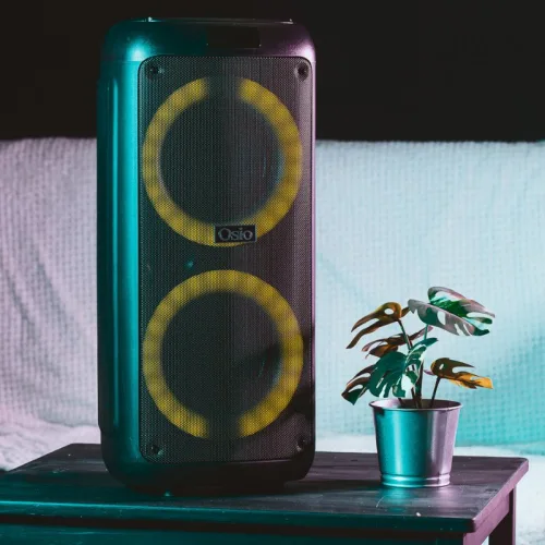 Osio OBT-8035 Φορητό ηχείο Bluetooth με USB, LED, AUX, TF, RC, FM,TWS, ασ. μικρόφωνο και τηλεχειριστήριο – 80 W