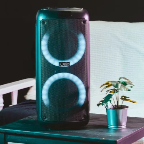 Osio OBT-8035 Φορητό ηχείο Bluetooth με USB, LED, AUX, TF, RC, FM,TWS, ασ. μικρόφωνο και τηλεχειριστήριο – 80 W