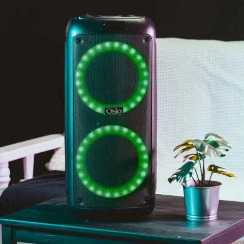 Osio OBT-8035 Φορητό ηχείο Bluetooth με USB, LED, AUX, TF, RC, FM,TWS, ασ. μικρόφωνο και τηλεχειριστήριο – 80 W