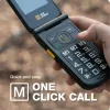 AGM M8 FLIP Μαύρο αδιάβροχο κινητό τηλέφωνο με πορτάκι ανθεκτικό σε πτώση IP68/IP69K, Dual Sim με Bluetooth, USB, SD, οθόνη 2.8"