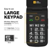 AGM M8 FLIP Μαύρο αδιάβροχο κινητό τηλέφωνο με πορτάκι ανθεκτικό σε πτώση IP68/IP69K, Dual Sim με Bluetooth, USB, SD, οθόνη 2.8"