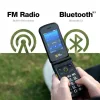AGM M8 FLIP Μαύρο αδιάβροχο κινητό τηλέφωνο με πορτάκι ανθεκτικό σε πτώση IP68/IP69K, Dual Sim με Bluetooth, USB, SD, οθόνη 2.8"