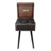 Akai ATT-101 BT Πικάπ βαλίτσα με πόδια, Bluetooth in/out, εγγραφή και αναπαραγωγή από USB/SD, Aux-In, ενσωματωμένα ηχεία και προ