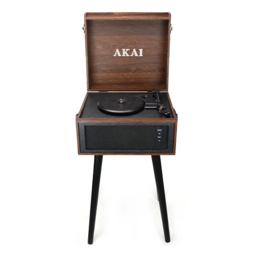 Akai ATT-101 BT Πικάπ βαλίτσα με πόδια, Bluetooth in/out, εγγραφή και αναπαραγωγή από USB/SD, Aux-In, ενσωματωμένα ηχεία και προ