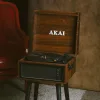 Akai ATT-101 BT Πικάπ βαλίτσα με πόδια, Bluetooth in/out, εγγραφή και αναπαραγωγή από USB/SD, Aux-In, ενσωματωμένα ηχεία και προ