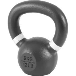 Kettlebell Cast Iron 6 kg - Μαύρο / Λευκό