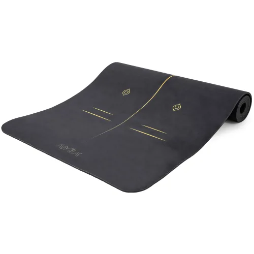 Στρώμα Yoga Pilates Mantala TPE & Suede 173x60x0,6cm - Μαύρο