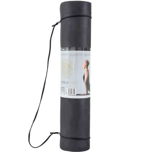 Στρώμα Yoga Pilates Mantala TPE & Suede 173x60x0,6cm - Μαύρο