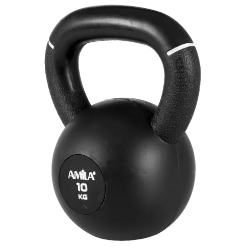 Kettlebell Original Rubber 10 kg - Μαύρο / Λευκό