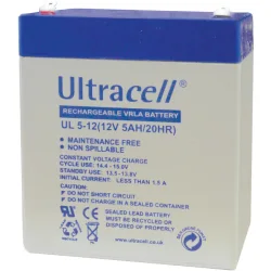 Ultracell UL5-12 Μπαταρία UPS με Χωρητικότητα 5Ah και Τάση 12V