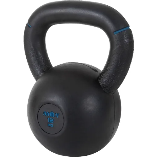 Kettlebell Original Rubber 12 kg - Μαύρο / Μπλε