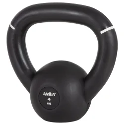 Kettlebell Original Rubber 4 kg - Μαύρο / Λευκό