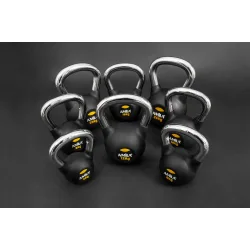 Kettlebell Rubber Cover Cr Handle 4 kg – Μαύρο