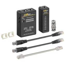 Goobay Tester καλωδίων δικτύου RJ11, RJ12, RJ45 και BNC