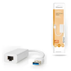 NEDIS CCGB61950WT02 Αντάπτορας δικτύου USB 3.0, USB A αρσ. - RJ45 θηλ., με ενσωματωμένο καλώδιο 0,20m