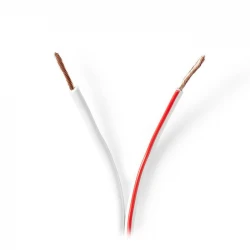 NEDIS CAGW1500WT1000 Καλώδιο ηχείων 2 x 1,50mm² σε κουλούρα 100 μέτρων, λευκό