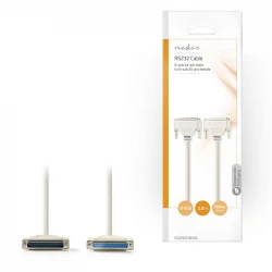 NEDIS CCGP52110IV20 Σειριακό καλώδιο D-Sub 25-pin αρσ.- D-Sub 25-pin θηλ., 2.0m Ivory