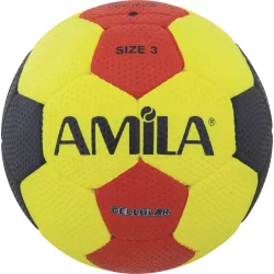 Μπάλα Handball Cellular Νο3 - Κίτρινο / Μαύρο / Κόκκινο