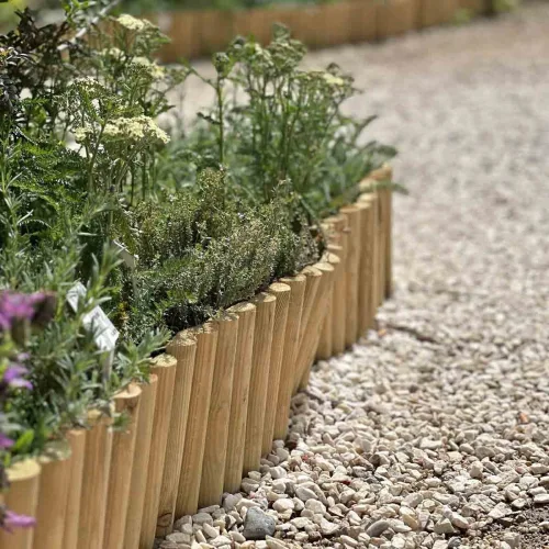 Ξύλινος Φράχτης σε Ρολό Ø4,5 × 30 × 180 εκ. – Roll Border Κήπου