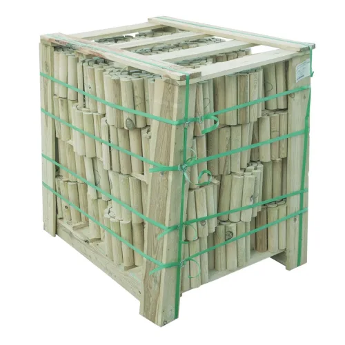 Ξύλινος Φράχτης σε Ρολό Ø4,5 × 30 × 180 εκ. – Roll Border Κήπου
