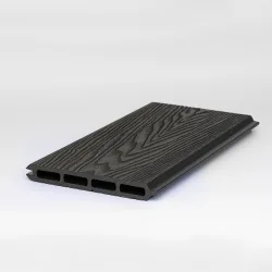 Σανίδα πάνελ WPC 3D 2 x 16 x 180εκ. - γκρι σκούρο