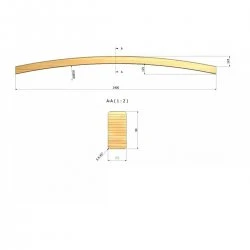 Αψίδα ξύλου 4,5 x 9 x 240εκ.
