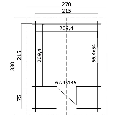 Ξύλινο Παιδικό Σπίτι - Lido 215 x 215εκ.