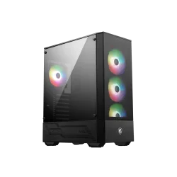 MSI PC CHASSIS MAG FORGE 112R BLACK, MIDI TOWER ATX, RGB LIGHTING, W/O PSU, Front: 3x 120mm ARGB Fan, Rear: 1x 120mm ARGB Fan, 2YW