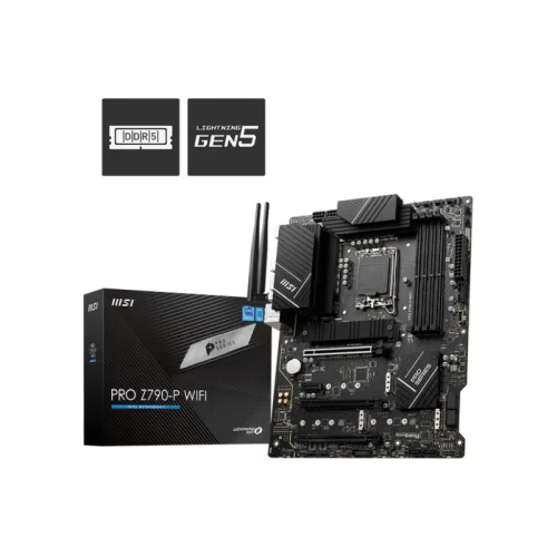 MSI MB PRO Z790-P WIFI, SOCKET INTEL LGA1700 14TH/13TH/12TH GEN, CS INTEL Z790, 4 DIMM SOCKETS DDR5, DP/HDMI, PCI-E GEN 4.0, 2.5G LAN, WIFI6E, ATX, 3YW.