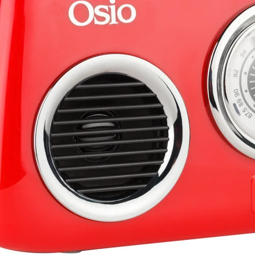 Osio OPR-3040R Κόκκινο Ρετρό φορητό αναλογικό ραδιόφωνο με Bluetooth, AUX, USB, FM και subwoofer – 24W