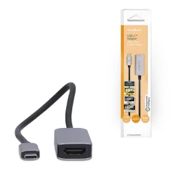 NEDIS Μετατροπέας USB 3.2 Gen 1x1 Type-C αρσ. σε HDMI θηλ., 0.20m, μαύρο CCGB64660BK02
