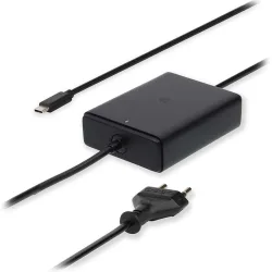 NEDIS Universal φορτιστής / τροφοδοτικό GaN για smartphone / laptop 45W, με αυτόματη επιλογή τάσης εξόδου NBAU45110BK