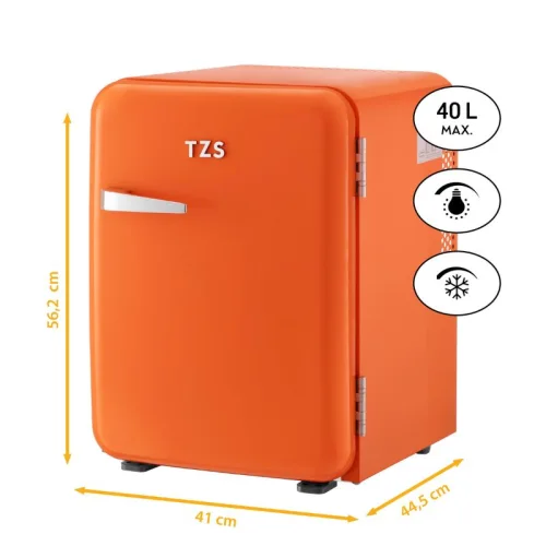 First Austria FA-5172-3-OR Πορτοκαλί ρετρό mini bar R600, 22dB – μικτά 40L
