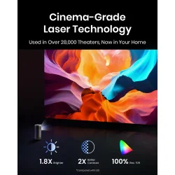 Anker Nebula Capsule 3 Projector Full HD Λάμπας Laser με Wi-Fi και Ενσωματωμένα Ηχεία Μαύρος