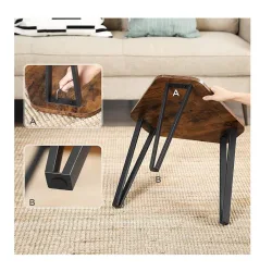 Vasagle Set of 3 Nesting Coffee Table (LNT14BX) (VASLNT14BX)