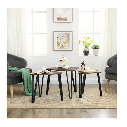 Vasagle Set of 3 Nesting Coffee Table (LNT14BX) (VASLNT14BX)