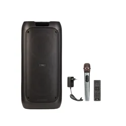 Osio OBT-8050 Φορητό ηχείο Bluetooth με USB, TF, TWS, AUX, LED, RC, FM, τηλεχειριστήριο, ασύρματο μικρόφωνο, είσοδος για μικρόφω