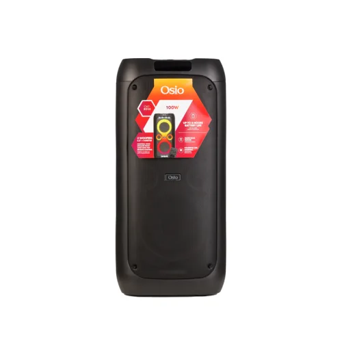 Osio OBT-8050 Φορητό ηχείο Bluetooth με USB, TF, TWS, AUX, LED, RC, FM, τηλεχειριστήριο, ασύρματο μικρόφωνο, είσοδος για μικρόφω