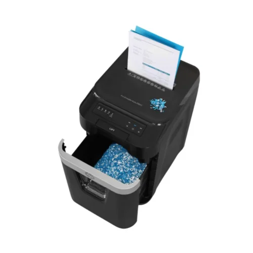 HP Pro Shredder Auto 200CC – 2820 Μαύρος καταστροφέας εγγράφων με συνδετήρες και καρτών Cross Cut P4 – 10 Manual/200 Auto x A4 – 32.2L