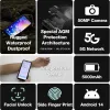 AGM X6 Μαύρο Smart αδιάβροχο κινητό τηλέφωνο 5G, 8πύρηνο, ανθεκτικό σε πτώση IP68/69Κ (8GB/128GB), Android 14 με Bluetooth, USB,