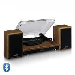 LENCO Πικάπ με 2 εξωτερικά ηχεία 20W και σύνδεση Bluetooth LS-100WD