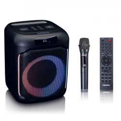 LENCO Party Speaker 100W με Bluetooth, ασύρματο μικρόφωνο και φωτισμό LED PA-101BK