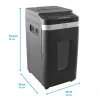 HP Pro Shredder Auto 400CC – 2822 Μαύρος καταστροφέας εγγράφων με συνδετήρες και καρτών Cross Cut P4 – 10 Manual /400 Auto x A4 – 53L