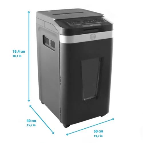 HP Pro Shredder Auto 400CC – 2822 Μαύρος καταστροφέας εγγράφων με συνδετήρες και καρτών Cross Cut P4 – 10 Manual /400 Auto x A4 – 53L