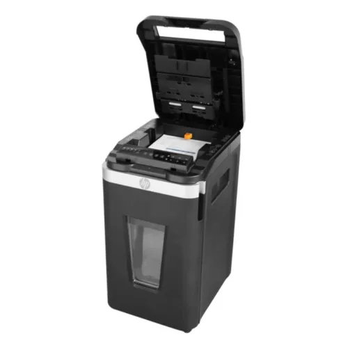 HP Pro Shredder Auto 400CC – 2822 Μαύρος καταστροφέας εγγράφων με συνδετήρες και καρτών Cross Cut P4 – 10 Manual /400 Auto x A4 – 53L