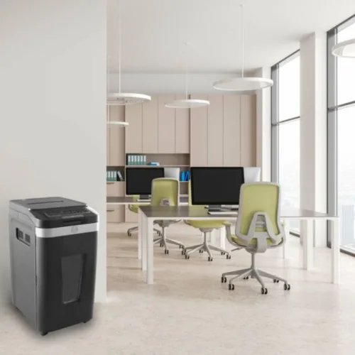 HP Pro Shredder Auto 400CC – 2822 Μαύρος καταστροφέας εγγράφων με συνδετήρες και καρτών Cross Cut P4 – 10 Manual /400 Auto x A4 – 53L