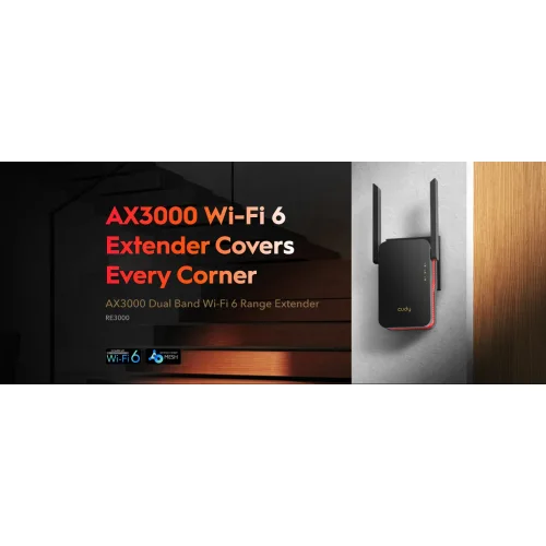 CUDY Range Extender RE3000 Wi-Fi 6 AX3000 Mesh