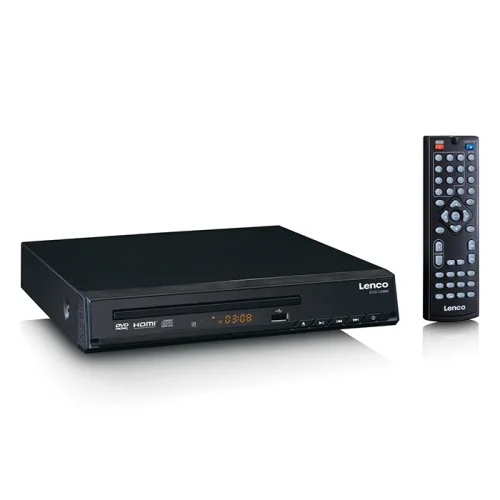 LENCO DVD player με υποδοχή HDMI και τηλεχειριστήριο, σε μαύρο χρώμα DVD-120BK