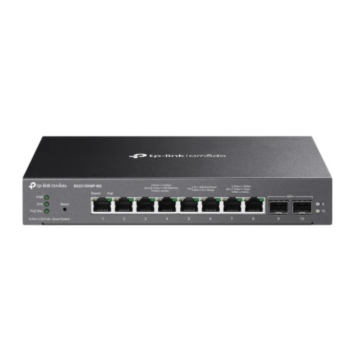 TP-LINK SG2210XMP-M2 v1 Managed L2 PoE+ Switch με 8 Θύρες Ethernet και 2 SFP Θύρες